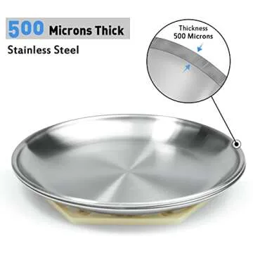 Stainless Steel Cat Dishes for Food and Water Bowls for Small Pets -4 Sets Flat Style
