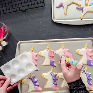 Patelai 4 Pieces Scriber Needle Sugar Stir Needle Scriber Modelling Tool Biscuit Cookie Icing Pin Ca...