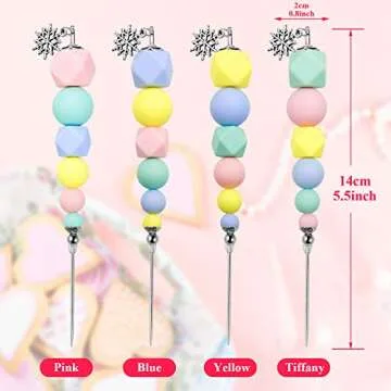 Patelai 4 Pieces Scriber Needle Sugar Stir Needle Scriber Modelling Tool Biscuit Cookie Icing Pin Cake Decorating Supplies Baking Scribe Tool for Craft