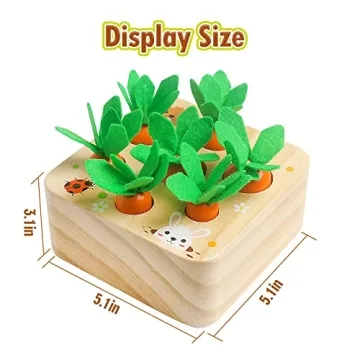 Engaging Montessori Wooden Carrot Harvest Game for Toddlers