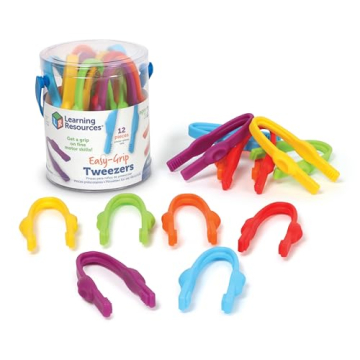 Learning Resources Easy-Grip Tweezers for Kids 2+, Educational Fine Motor Skills Toy