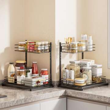 Delamu Under Sink Organizer with Pull-Out Design