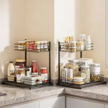 Delamu Under Sink Organizer with Pull-Out Design