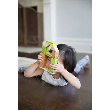 52 Piece Tegu Original Magnetic Wooden Block Set, Jungle
