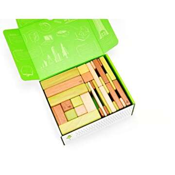 52 Piece Tegu Original Magnetic Wooden Block Set, Jungle