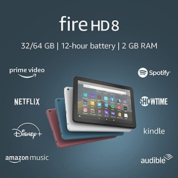 Fire HD 8 Tablet 8" Display 32GB for Entertainment