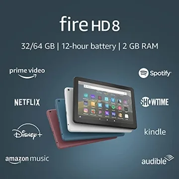 Fire HD 8 Tablet 8" Display 32GB for Entertainment
