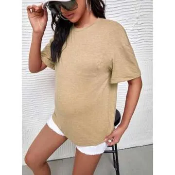 Versatile Maternity Drop Shoulder Tee for Everyday Comfort