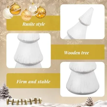 Sturdy Wooden Christmas Tree Set for Elegant Decor