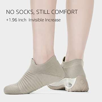 STQ Womens Slip on Walking Shoes Breathable Non Slip Work Shoes Comfortable Air Cushion Orthopedic Sneakers with Arch Support Light Taupe 8.5