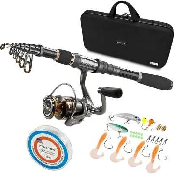 PLUSINNO Fishing Rod & Reel Combo - Carbon Fiber Quality