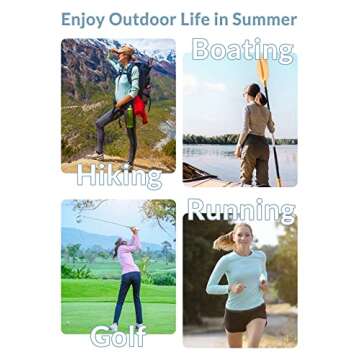 BALEAF Women's UPF 50+ Sun Shirts Long Sleeve UV Protection Rash Guard Lightweight Quick Dry SPF Hiking Tops Outdoor Clothing White Size S