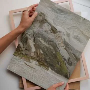 Set 5 Vintage Wall Decor - Oil Painting Antique French Poster, Farmhouse Wall Art, Landscape Wall Art Moody Decor, Gallery Wall Art French Country Decor, Vintage Lake Neutral Wall Decor(UNFRAMED)