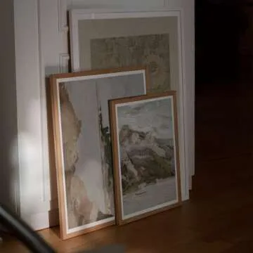 Set 5 Vintage Wall Decor - Oil Painting Antique French Poster, Farmhouse Wall Art, Landscape Wall Art Moody Decor, Gallery Wall Art French Country Decor, Vintage Lake Neutral Wall Decor(UNFRAMED)