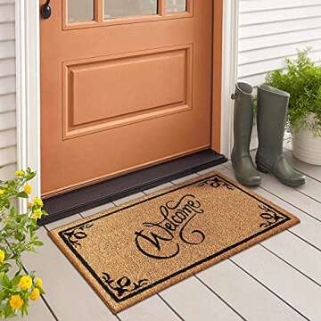 Stylish Eco-Friendly Coco Coir Welcome Mat for Home