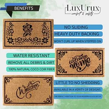 Stylish Eco-Friendly Coco Coir Welcome Mat for Home