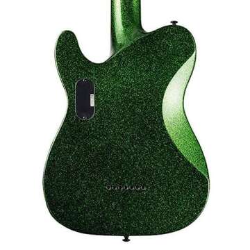 ESP LTD SCT-607 Baritone Signature Series Stephen Carpenter Electric Guitar with Case, Green Sparkle