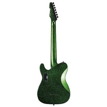 ESP LTD SCT-607 Baritone Signature Series Stephen Carpenter Electric Guitar with Case, Green Sparkle