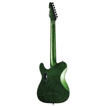 ESP LTD SCT-607 Baritone Signature Series Stephen Carpenter Electric Guitar with Case, Green Sparkle