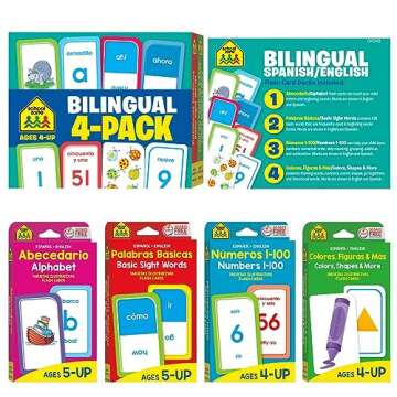 Bilingual Flash Card Set for Language Learning
