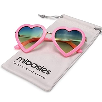 Mibasies Heart Shaped Kids Sunglasses UV 400 Protection