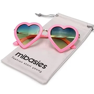 Mibasies Heart Shaped Kids Sunglasses UV 400 Protection