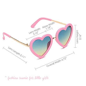 Mibasies Heart Shaped Kids Sunglasses UV 400 Protection