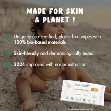 Eco by Naty Baby Wipes - Gentle & Compostable for Baby