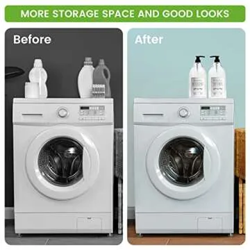 Farmhouse Laundry Detergent Dispenser Bottle - 2 Half Gallon Thick Plastic Fabric Softener Dispenser Container for Laundry Room Organization, Liquid Laundry Soap Dispenser Laundry Room Decor, 2-Pack