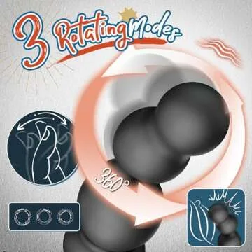 Zenvester Sex Toys for Men, Anal Vibrator Prostate Massager with Cock Ring, Male Sex Toys with 3 Rotating & 10 Vibrating Modes, Anal Sex Toys Anal Beads for Adult Couples with Remote