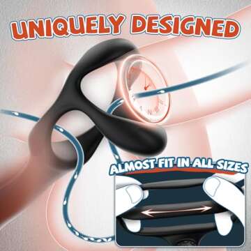 Zenvester Sex Toys for Men, Anal Vibrator Prostate Massager with Cock Ring, Male Sex Toys with 3 Rotating & 10 Vibrating Modes, Anal Sex Toys Anal Beads for Adult Couples with Remote