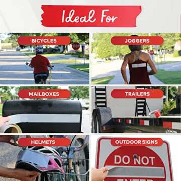 XFasten Reflective Tape, White and Silver, 2 Inches by 5 Yards - High Intensity - DOT-C2 Safety Tape Waterproof Conspicuity Trailer Reflector