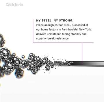 D'Addario Bass Guitar Strings - NYXL Bass Strings - NYXL50105 - Unrivaled Strength, Tuning Stability, Enhanced Response - For 4 String Bass Guitars - 50-105 Medium, Long Scale