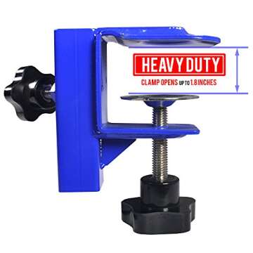 Downtown Pet Supply Dog Grooming Arm with Clamp and Grooming Loop, 1 Haunch, Blue - Adjustable, Steel Grooming Table Arm with Table Clamp, No Sit Haunch Holder Dog Grooming Restraint and Loop