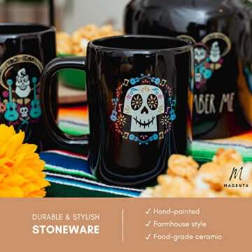 Disney Coco x Rae Dunn "Un Poco Loco" Black Ceramic Coffee Mug