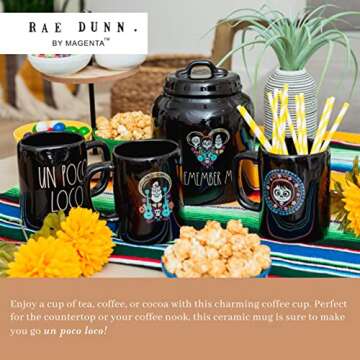 Disney Coco x Rae Dunn "Un Poco Loco" Black Ceramic Coffee Mug