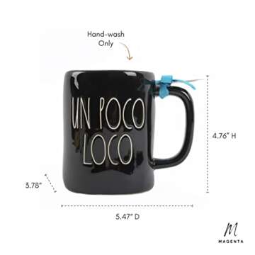 Disney Coco x Rae Dunn "Un Poco Loco" Black Ceramic Coffee Mug