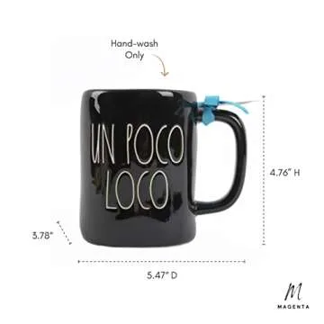 Disney Coco x Rae Dunn "Un Poco Loco" Black Ceramic Coffee Mug
