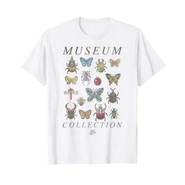 Animal Crossing Bugs Museum Collection Short Sleeve T-Shirt