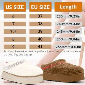 THUQ Warm Platform Braid Slippers for Women