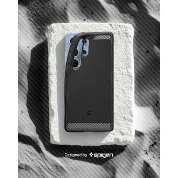 Spigen Rugged Armor MagFit Designed for Galaxy S25 Ultra Case [Fast Wireless Charging/Magnet for Galaxy] (2025) - Matte Black