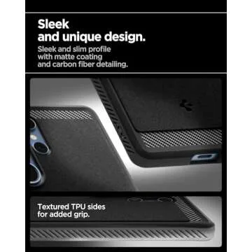 Spigen Rugged Armor MagFit Designed for Galaxy S25 Ultra Case [Fast Wireless Charging/Magnet for Galaxy] (2025) - Matte Black