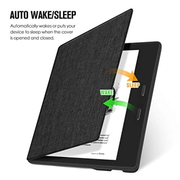 Ayotu Kindle Oasis Fabric Soft Case Auto Wake Sleep Waterproof