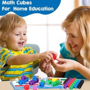 Libima 318 Pcs Math Counting Cubes Building Cubes Set with Stem Cards Linking Cubes Counting Blocks Manipulatives Math Preschool Math Counter Games for Boys Girls 4-8 Back to School Supplies