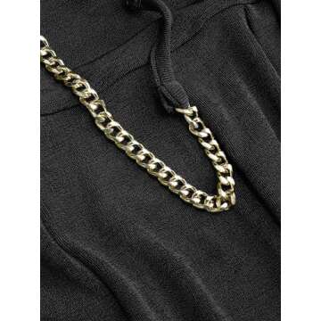 CIDER Women's Solid Lace Corset Chain Cross Wide Leg Jumpsuit Plus Size: Black, 0XL