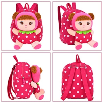 Cute Toddler Plush Backpack for Snacks & Dolls
