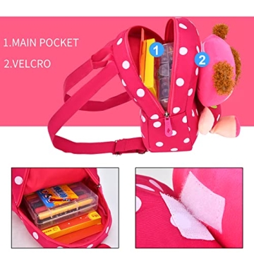 Cute Toddler Plush Backpack for Snacks & Dolls
