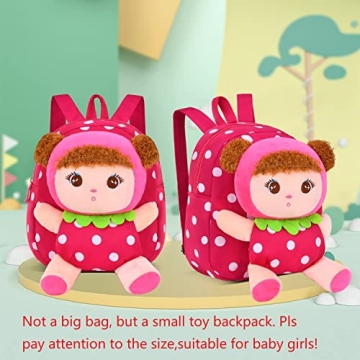 Cute Toddler Plush Backpack for Snacks & Dolls