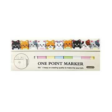 Wrapables Bookmark Flag Tab Sticky Notes, Kitties, Set of 2