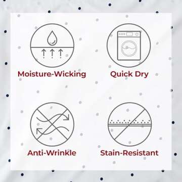 Mellanni Queen Sheets Set - 4 PC Iconic Collection Bedding - Hotel Luxury, Extra Soft, Cooling Bed Sheets - Wrinkle, Fade, Stain Resistant (Queen, Polka Dot Navy)